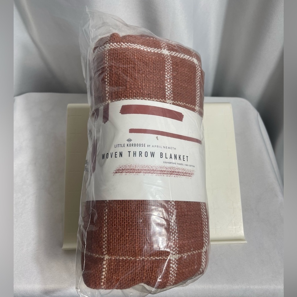 Little Korboose by April Nemeth Woven Thrown Blanket Brand New 100% Cotton
